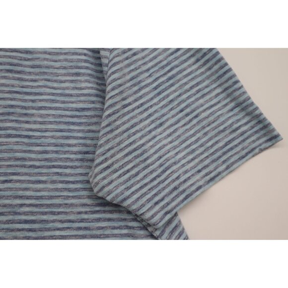 Peter Millar Mens XL Striped Polo Shirt Blue Made In Peru - Picture 8 of 10